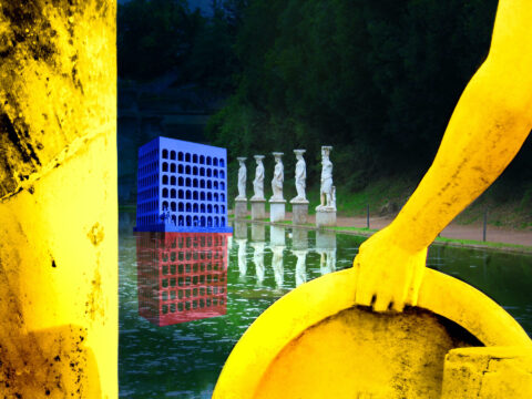L'Île Flottante - Opera d'arte digitale e poesia visiva di Marco Colletti a Roma